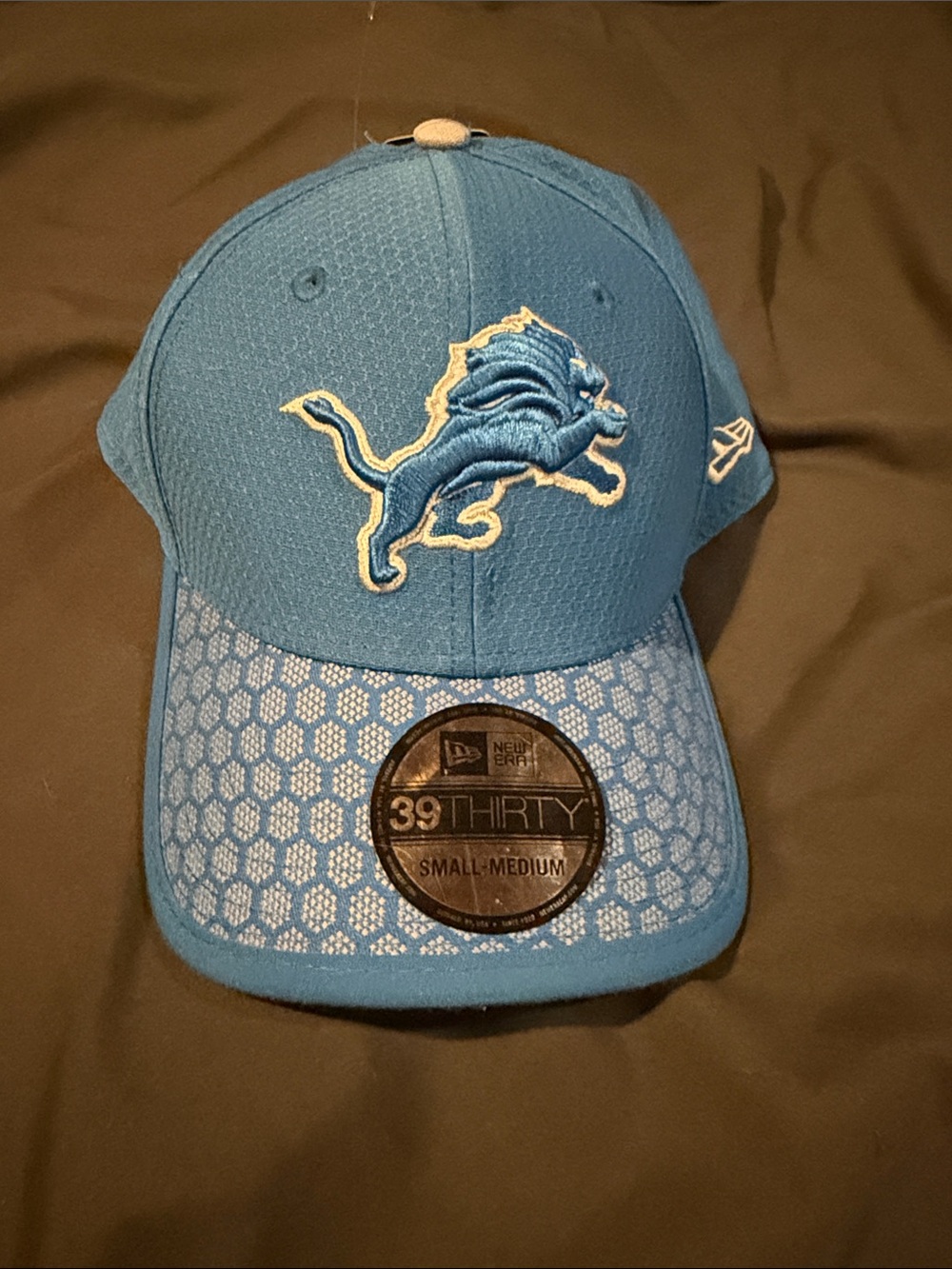 New Era Detroit Lions Light Blue 39THIRTY Stretch Fit Cap